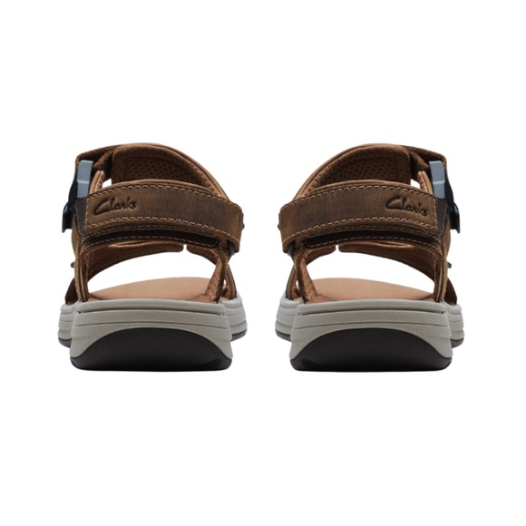 Clarks Mens Saltway Trail Sandals in Light Tan Leather . 26184778 main image 7